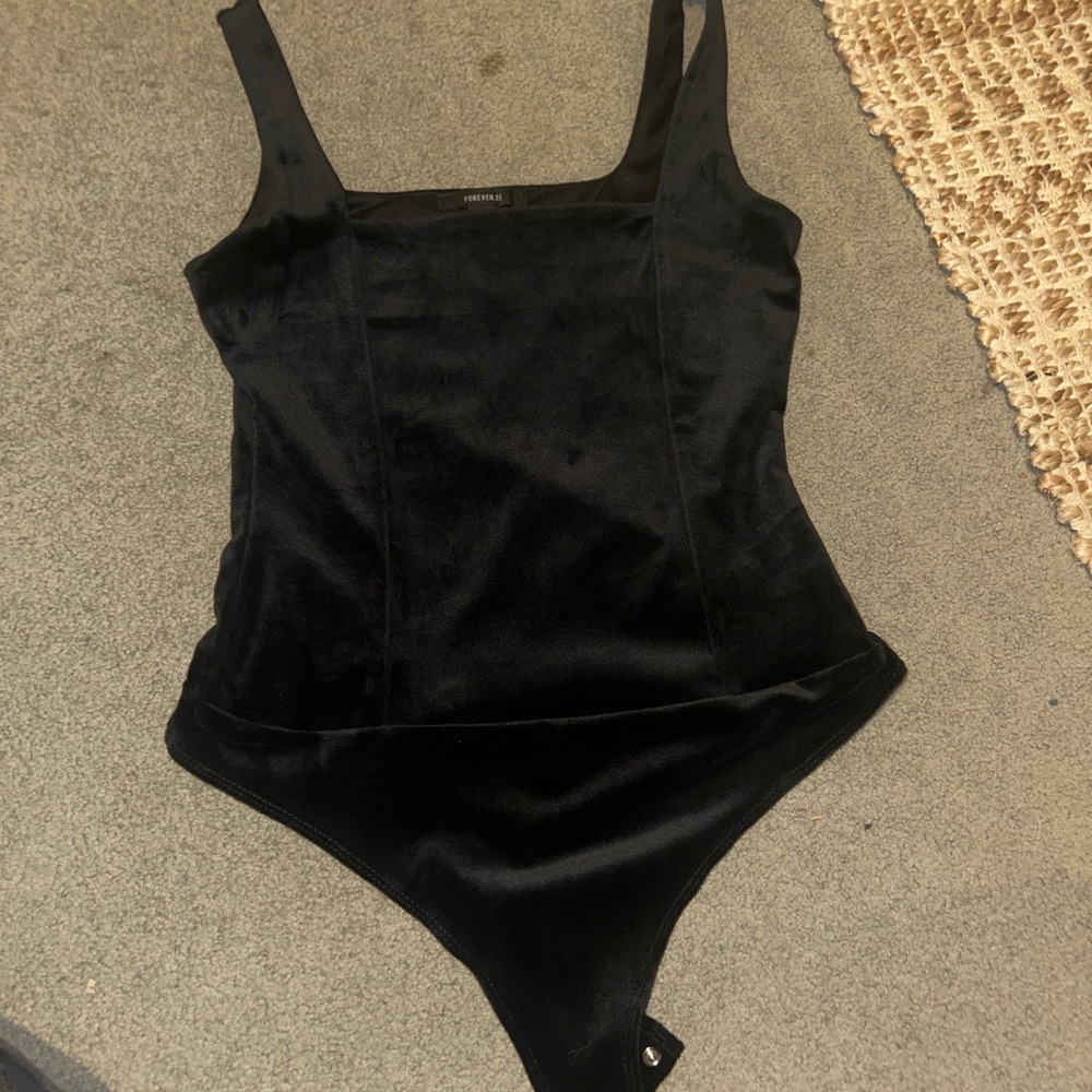 Forever 21 Black Velvet Top